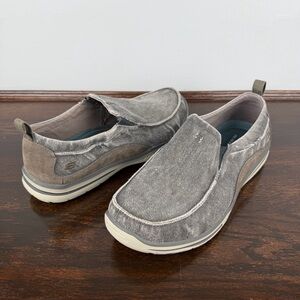 Skechers Slip on Shoes Mens Air Cooled Memory Foam Size 10.5 Washed Charcoal